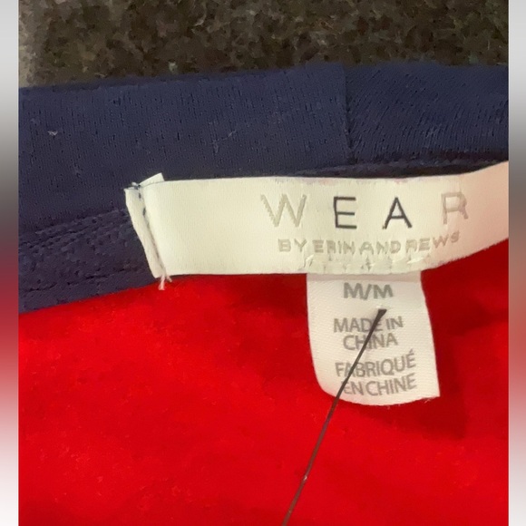 Varsity Style Red and Blue Women's Jacket - Picture 5 of 6